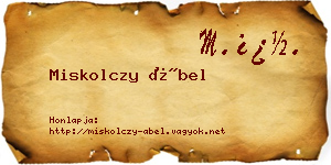 Miskolczy Ábel névjegykártya
